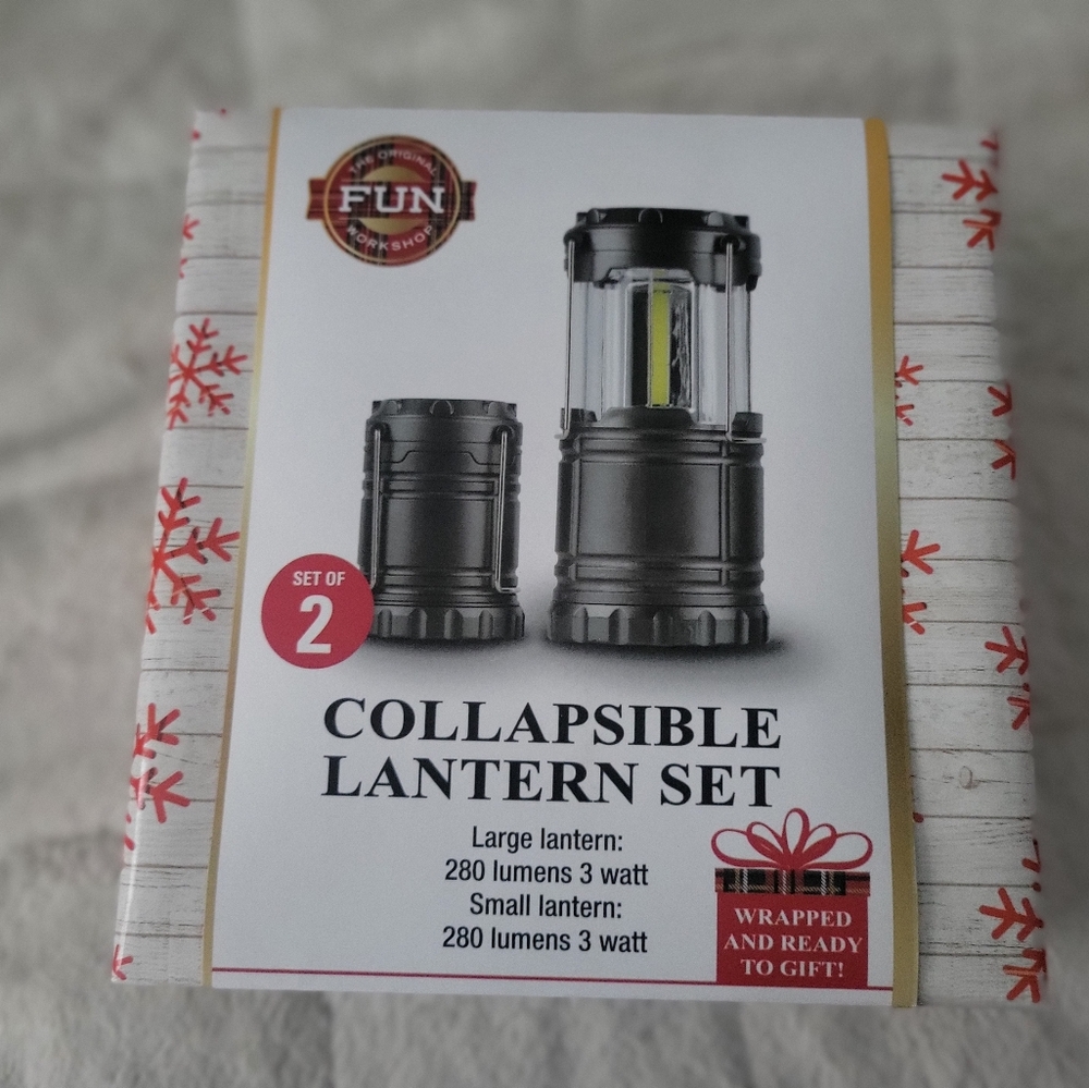 Set of two Collapsible Lantern set  One small 5' one large 7'   indoor outdoor